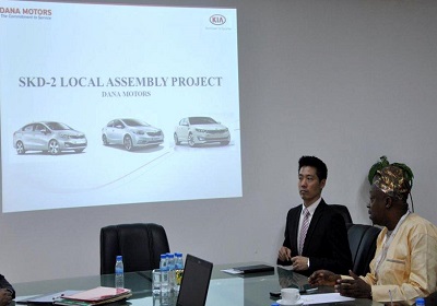 Mr. Homer Kim (Kia Motors Corporation) and Mr Lukman Mamadu National Automotive council.